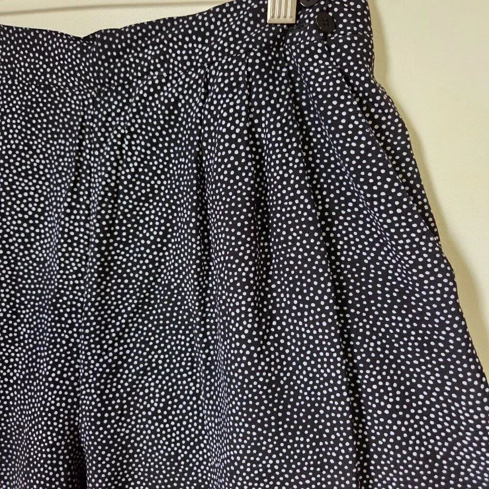 EUC CHAUS PETITES WIDE LEG DOTTED PLEATED SOFT PANTS SIZE 14 - Picture 9 of 16
